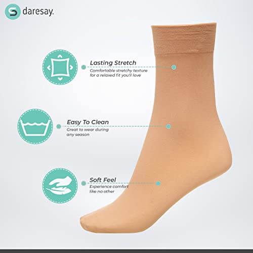 DARESAY 6 Pack: Boot Socks for Women - Plus Size Knee High Long Socks - Womens Dress3