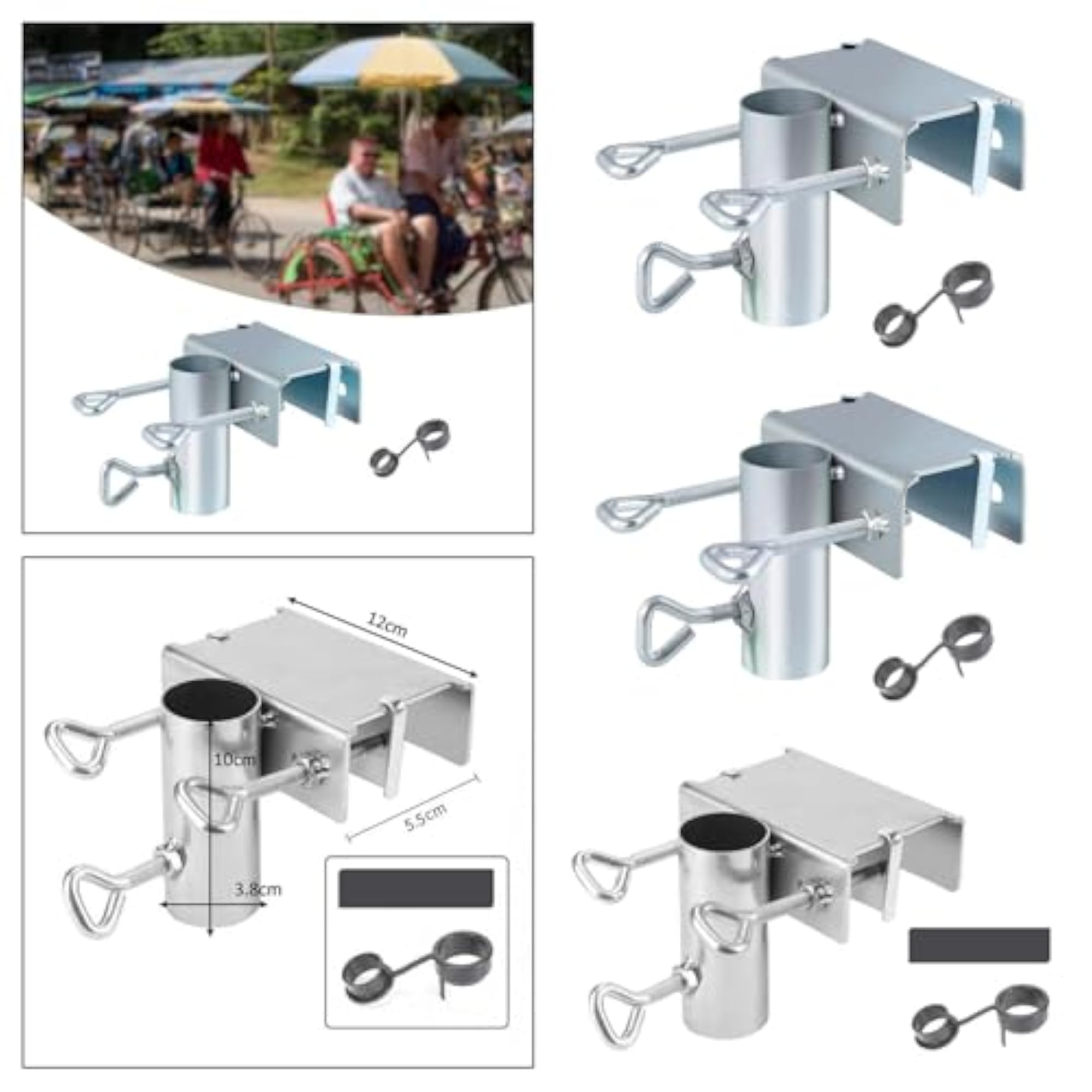 Stable Patio Umbrella Clamp for Garden & Beach