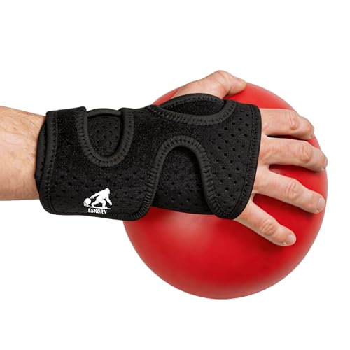 ESKORN Bowling Wrist Brace for Right Hand – Wrist Positioner for Proper Wrist Support & Control –Adjustable Breathable Wrist Guard for Training & Play (S/M)