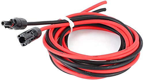 3 Stück 10AWG Solarpanel-Verlängerungskabel mit Stecker-Adapter-Zubehör mit IP67-Schutz Cover