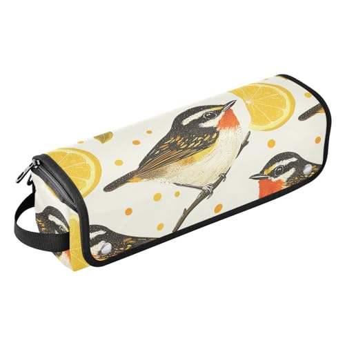 Cute Birds Bolso de Viaje para Herramientas de Pelo con Almohadilla Resistente al Calor