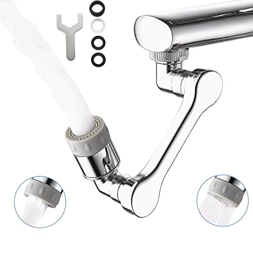 1080° Wasserhahn Verlängerung, Drehbarer Wasserhahn Aufsatz, Schwenkbarer Wasserhahn, aufsatz für Wasserhahn, Drehbarer Multifunktionaler Verlängerungshahn (2 Modi)