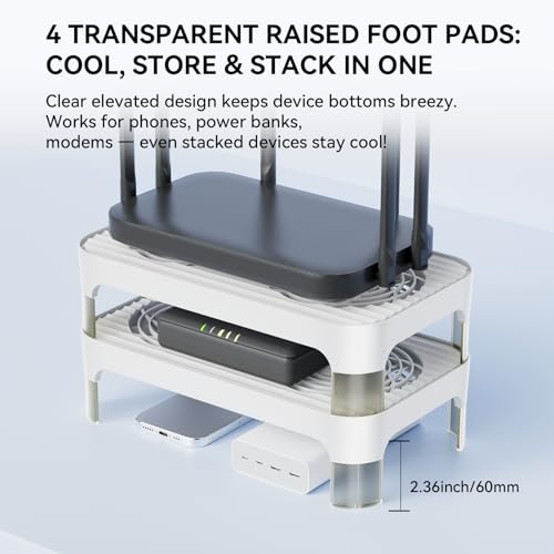 Image of X4 Quiet USB Cooling Fan, High Speed Dual 140mm USB PC Fan, 1-Touch Switch & 2 USB Ports, Stackable Design for Router, Receiver Amplifier, DVR, PlayStation, Xbox, Computer Cabinet Cooling