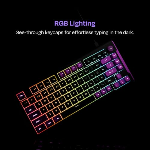 Kreo Hive Lite Wired RGB Membrane Gaming Keyboard, Ultra Silent 75% Compact Keyboard, RGB Keyboard Volume Knob, Windows Game Mode Lock Key Board... - Image 4