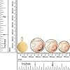 Gravurplatte Gold Anhänger 333/8 karat | Inklusive Wunsch-Gravur Namen | Rund Charm 15 mm Gravurschmuck aus Echtgold #3