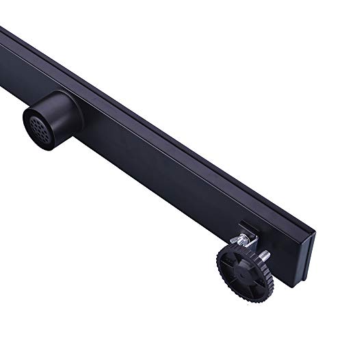 Nicmondo Scarico Doccia Lineare Da 61 Cm Con Griglia Di Copertura Rimovibile, Scarico Professionale Rettangolare In Acciaio Inox 304 A Pavimento Lungo Con Piedini Di Livellamento, Filtro Per Capelli, - 9