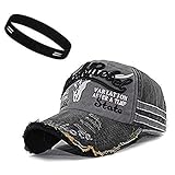 basecap herren schwarz Die Baseballkappe aus hochwertiger Baumwolle ist atmungsaktiv, Hautfreundlich，strapazierfähig und angenehm zu tragen. 4 Atemlöcher und Futter mit schweißfestem Gürtel und mehr Komfort.