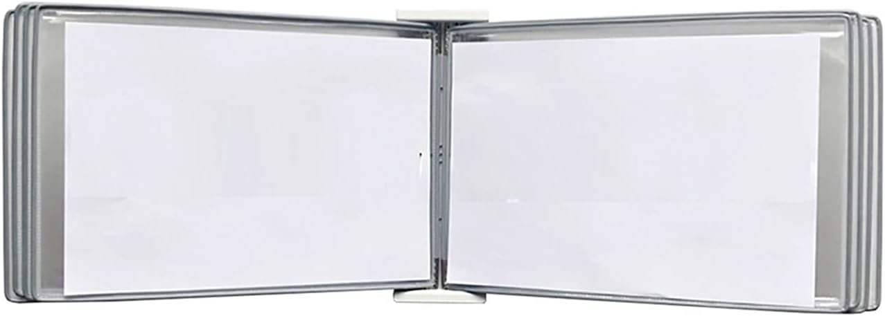 Stojak na plakaty typu flipbook do montażu na ścia Plakat do montażu na ścianie, flip book, format A3, 20 kieszeni, wielokolorowy, 17,7 x 13 x 3,15 cala(Gris)