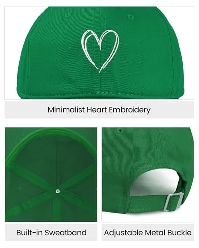 Image of American Trends Womens Baseball Caps Cute Heart Dad Hat, Adjustable Cotton Unisex Cap for Workout, Golf & Everyday Wear