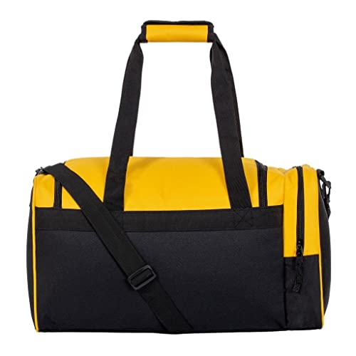 Jetstream Heavy Duty Multi Pocket Large Sports Gym Equipment 3-Pocket Travel Duffel Bag (20 Inch, Yellow Gold) #TOP4