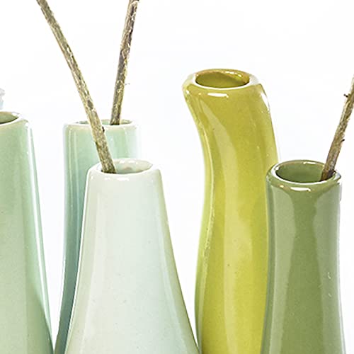 Chive - Pooley 2, Ceramic Flower Vase, 8-Tube Shape (Chartreause) #TOP1