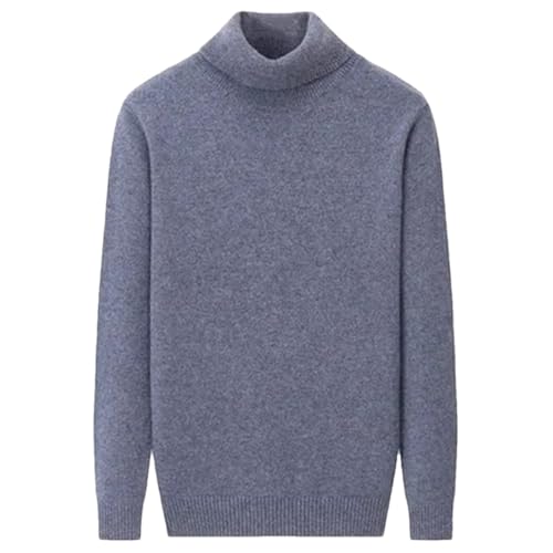 Vsadsau Men Thick Pullover Sweater Wool Turtleneck Sweater Solid Knitted Warmth Long Sleeve Jumpers