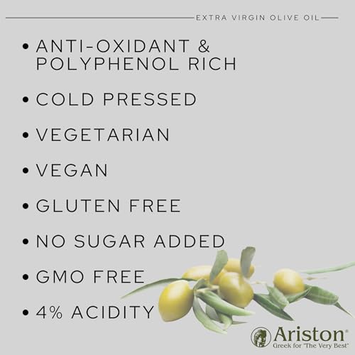 Ariston "The Very Best" Extra Virgin Olive Oil | Anti-Oxidant Rich, Cold Pressed, Premium Quality | Product of Greece (250ml) 8.45 fl oz, Saffron
