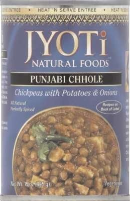 Jyoti Natural Foods Chhole, Chickpeas with Potatoes and Onions, Vegetarian, 425 Gram Cans (Pack of 12) (Value Bulk Multi-Pack)