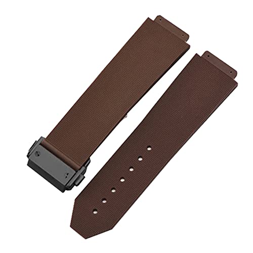 Bracelet silicone marron 22mm idéal pour le sport et le quotidien avec boucle noire