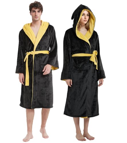 Unisex Cosplay Bathrobe Magical Robe Flannel Cozy Night Robe Hooded Nightgown Homewear Sleepwear One Size Fit All