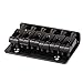 Musiclily Basic 52.5mm(2-1/16 inch Fixed Hardtail Guitar Bridge for 6 String Fender Strat Tele Style Electric Guitar,Black