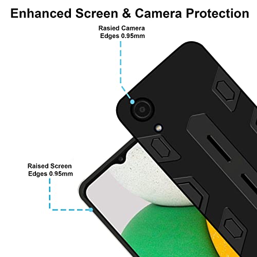 Image of VIDO Silicone Shockproof Armor Back Case Cover for Samsung Galaxy A03 Core, Black