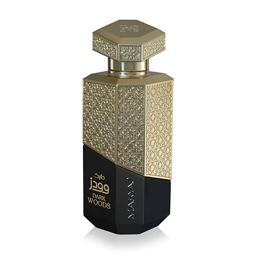 Maryaj Dark Woods Eau De Parfum 100ml – Patchouli Perfume with Spicy Citrus, Jasmine, Lily of the Valley, Caramel & Saffron – Floral Woody Fragrance for Women