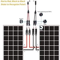 MEESOGA 4ST Solarkabel Y Verteiler Stecker - 2Paar Solarpanel Y Stecker Parallelverbinder 1Y2 MMF+FFM, IP67 wasserdicht, 30A 1000V, PV Kabel Y-Splitter für Photovoltaik PV Module Solarpanel-Anschluss – Ansicht 5