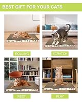 TIMHAKA Cat Scratching Board, Corrugate Cat Scratcher for Indoor Cats with Catnip, Cat Scratch Pad with Premium Scratch Textures Design, Cardboard Cat Scratcher with Double-Sided Usability (Pack of 2) — image 7