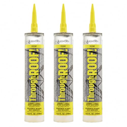 Sashco Through The Roof Sealant, 10.5 oz Cartridge, Clear (Pack of 3)