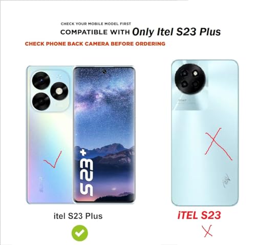 Image of COVERBLACK Rubber Back Cover for Itel S681L / Itel S23 Plus - Transparent