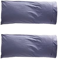 Tommy Hilfiger Signature Solid Sheeting 200 TC Set of 2 Pillowcases, King Size, 100% Cotton (Folkstone Gray)
