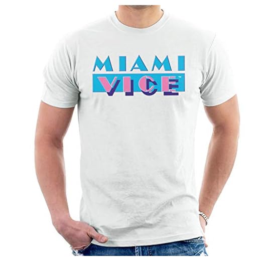 Miami Vice klassisk logotyp herr t-shirt