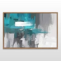 Framed Canvas Wall Art Abstract Landscape Canvas Prints Home Artwork Decoration for Living Room,Bedroom - 16x24 inches