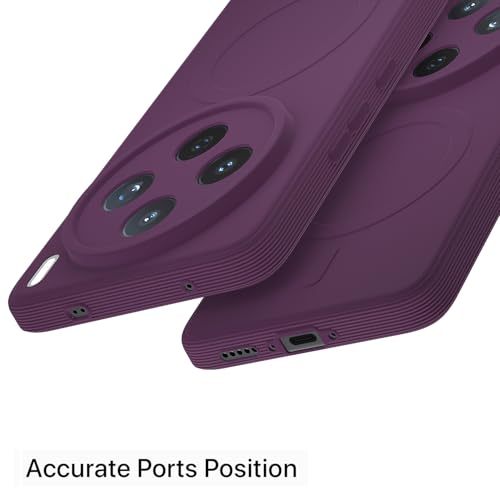 Image of Pikkme Back Cover for Vivo X200T 5G Soft Matte Silicone Mag-Safe Design (Mag-Safe Not Support) Camera Protection | Slim Fit Bumper Cover (Purple)