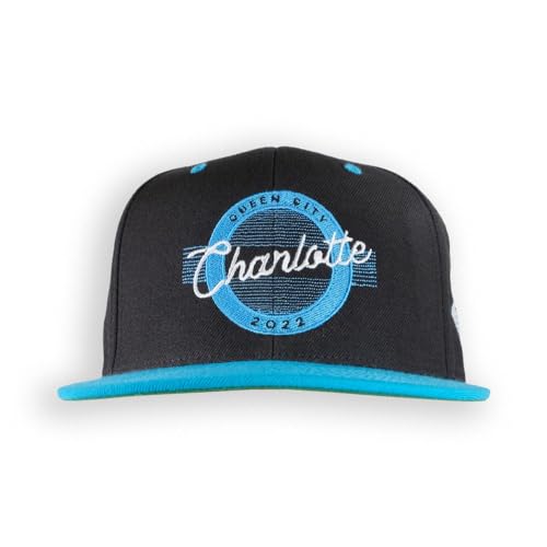 SUPPORTER SUPPLY CO. Throwback Charlotte Circle Snapback Hat Black/Teal