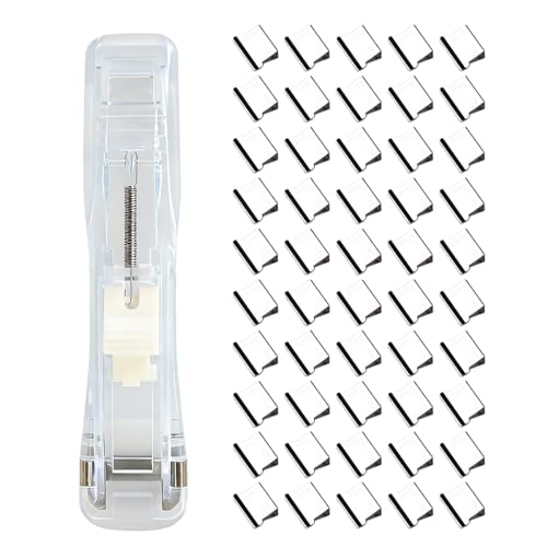 Agrafeuse Compacte - Distributeur de Pinces à Papier de Bureau,Agrafeuse réutilisable à pinces pour reliure | pour Entreprise, Salle de Classe, Bibliothèque, Domicile, Université, Bureau, École, Voyag