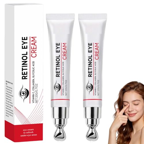 Crema per occhi al retinolo anti-invecchiamento, riduzione delle rughe, siero occhio retinolo contro occhiaie e gonfiore, creme per gli occhi per la cura della zona degli occhi e rassodare la pelle