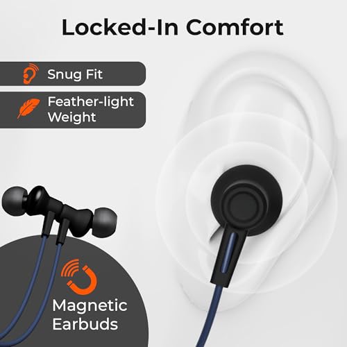 Image of Zing Type-C Wired Earphones with HD Mic, BassXpand Technology, 13mm Dynamic Drivers, IPX4 Water Resistant, Magnetic Earbuds, in-Line Controls, 1.2m Cable - Shadow Marine