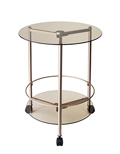 Adesso Gibson Rolling End Table, Copper #TOP29