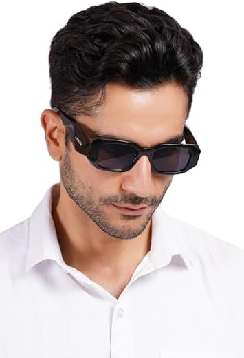CareME Classic Rectangular Sunglasses, Brown Gradient Lens, UV Protection
