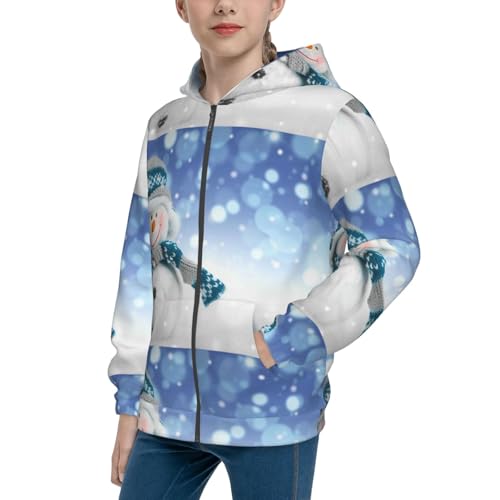 Christmas Trees Kid Hoodies Boys Zip Up Sweatshirts Girls Pullover with Pocket