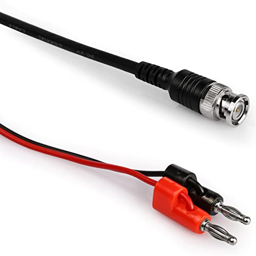 CLDIY BNC-Messleitungen Set Oszilloskop-Tastköpfe Tastkopf-Oszilloskop-Test BNC zu Dual Stacking Messleitungen Kabelsatz, 3 Stück