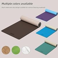 HAHE Wide Yoga Mat 72"x32"x0.4" Thick Pilates Mat with Carrying Strap — image 7