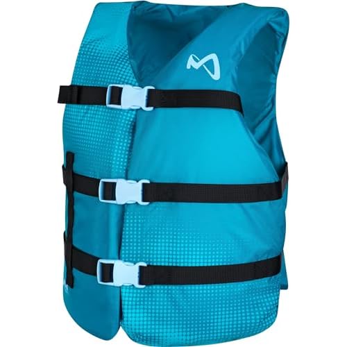 MESLE Schwimmweste Damen Sportswoman, Universal 50N Schwimmhilfe für Frauen & Mädchen, Auftriebsweste für SUP, Kajak, Wakeboard, Wasserski, Prallschutzweste, Paddelweste für Boot, Farbe:Teal