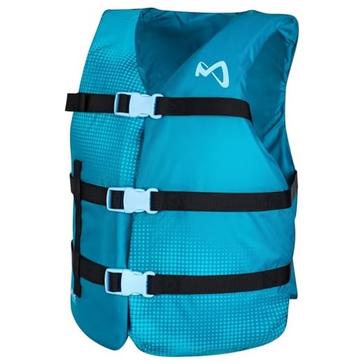 MESLE Schwimmweste Damen Sportswoman, Universal 50N Schwimmhilfe für Frauen & Mädchen, Auftriebsweste für SUP, Kajak, Wakeboard, Wasserski, Prallschutzweste, Paddelweste für Boot, Farbe:Teal