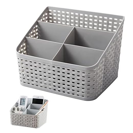 WEIWUXIAN Caja Clasificación Versátil, Caja Organizadora Plástico Escritorio, Almacenamiento Maquillaje, Caja Almacenamiento Cosméticos, para Escritorio, Oficina, Dormitorio, Encimera, Gris