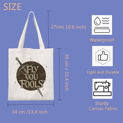 TIIMG Fly You Fools Movie Inspired Gift Book Lover Ring Movie Gifts Fantasy Novel Readers Book Club Tote Bag2