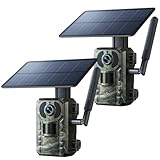 VOOPEAK Cellular Trail Camera - 2K Live Streaming Game Camera with Built-in SIM Card, 0.1s Motion Activated for Wildlife Monitoring with 850nm No-Glow Night Vision, IP66 Waterproof