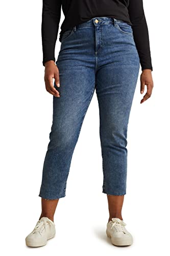 C&A Damen 5-Pocket Hosen Große Größen Straight High Rise/High Waist...