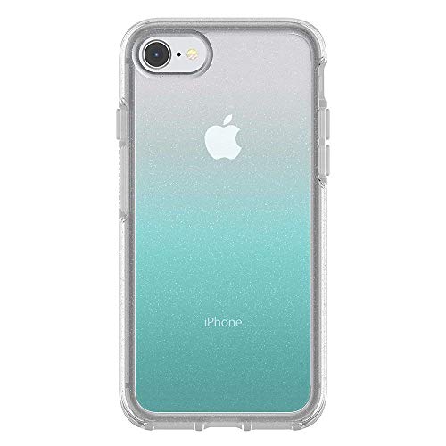 OtterBox SYMMETRY CLEAR SERIES Case for iPhone SE (3rd and 2nd gen) and iPhone 8/7 - Retail Packaging - ALOHA OMBRE (SILVER FLAKE/CLEAR/ALOHA OMBRE)