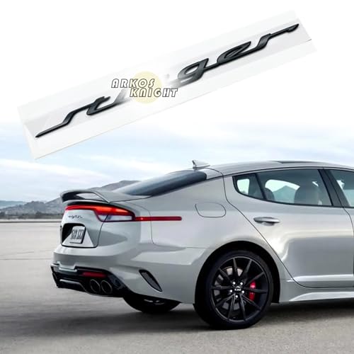 Image of GT Stlnger Lettering Badge,Rear Trunk Stlnger Nameplate Emblem Compatible with Stlnger(MatteBlack)