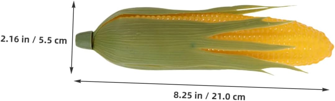 8pcs Realistic Corn Models Faux Food Vegetable Props Simulation Miniature Corn Decor for Kitchen Photography Home Display Decoration