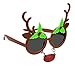 BOLZRA Christmas Sunglasses Props, 2 Pack Cartoon Reindeer Xmas Tree Eyeglasses Costume Glasses for New Year Party Favors Ornaments Gift